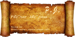 Péter Józsua névjegykártya
